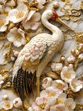 oiseau, fleurs, classique