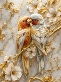 oiseau, fleurs, luxe/premium