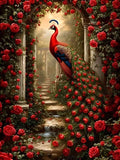 oiseau, fleurs, fantasy/féerique