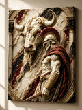 guerrier, animal, marbre