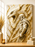 guerrier, serpent, marbre