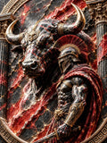 guerrier, animal, marbre