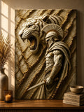 guerrier, tigre, marbre