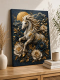 cheval, fleurs, luxe/premium