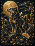 loup, paysage, contemporain