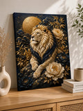 lion, fleurs, luxe/premium