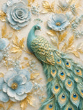 oiseau, fleurs, contemporain