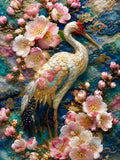 oiseau, fleurs, classique