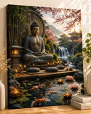 Tableau Bouddha Jardin Zen Japonais 30x40 cm sur Toile