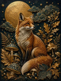 Tableau Renard Mystique Doré sur Toile