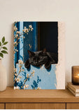 chat, fleurs, photographique