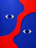 visage abstrait, moderne, minimaliste