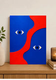 visage abstrait, moderne, minimaliste