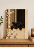 chat, fleurs, photographique