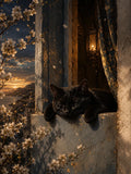 chat, paysage, photographique