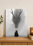dragon, guerrier, minimaliste