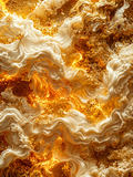 Toile Abstraction Or Liquide et Marbre Tableau décoratif 30 x 40 cm