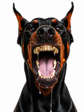 Toile Dobermann Royal Grillz Or Tableau décoratif 30 x 40 cm