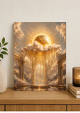 Toile Temple du Soleil Doré Tableau décoratif 30 x 40 cm