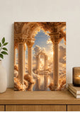 Toile Palais Céleste Doré Tableau décoratif 30 x 40 cm